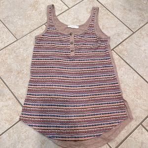Lush cotton striped tank top, Sz XS